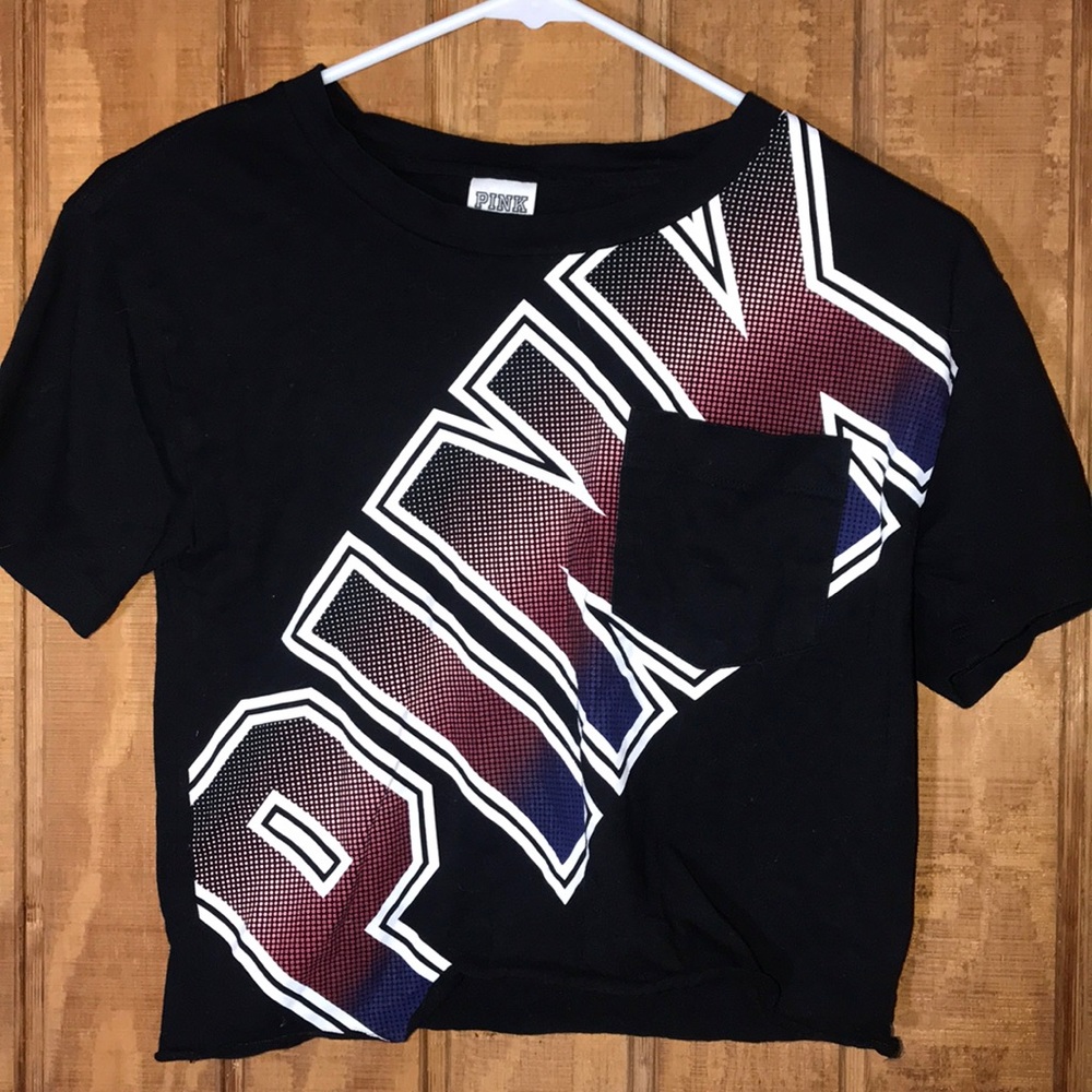 ❤️PINK black T shirt